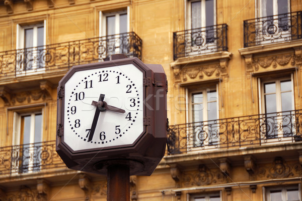 Clock in Paris Stock photo © elenaphoto