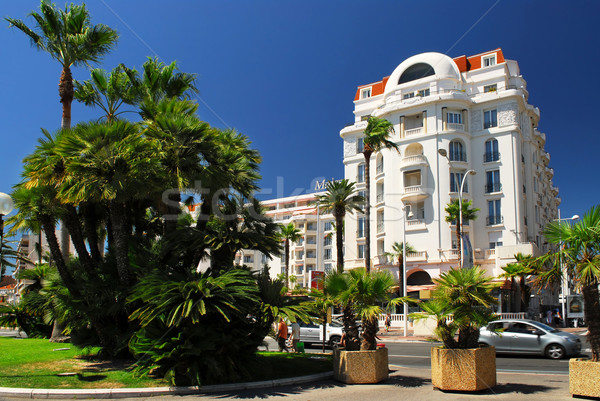 Promenade Luxus Hotel Gebäude Gebäude Architektur Stock foto © elenaphoto