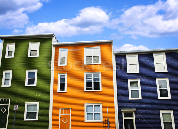 Colorful houses in St. John's Stock photo © elenaphoto