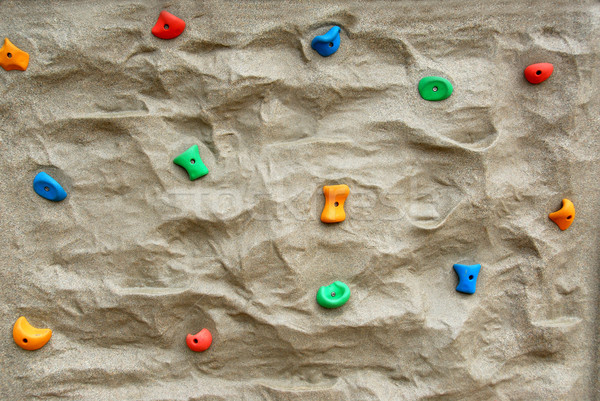 Rock climbing wall Stock photo © elenaphoto