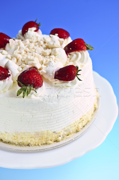 Strawberry meringue cake Stock photo © elenaphoto