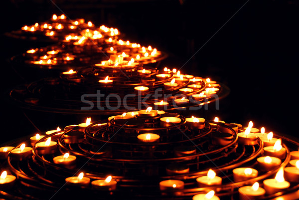 Stock photo: Burning candles