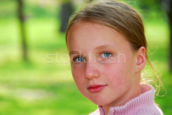 Girl portrait outside Stock photo © elenaphoto