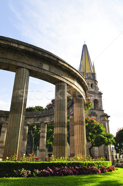 Rotunda of Illustrious Jalisciences and Guadalajara Cathedral in Jalisco, Mexico Stock photo © elenaphoto