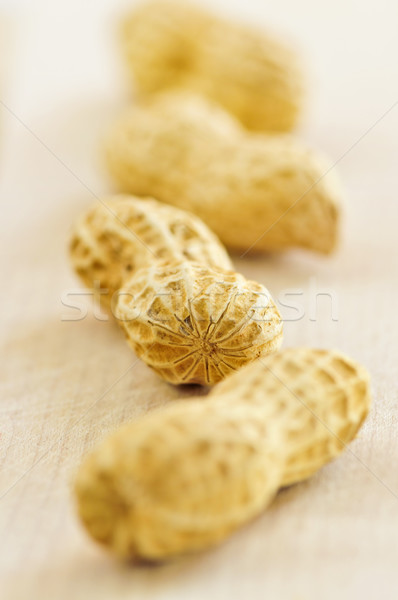 [[stock_photo]]: Cacahuètes · obus · rangée · alimentaire · shell