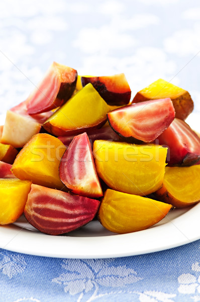 Roasted red and golden beets Stock photo © elenaphoto