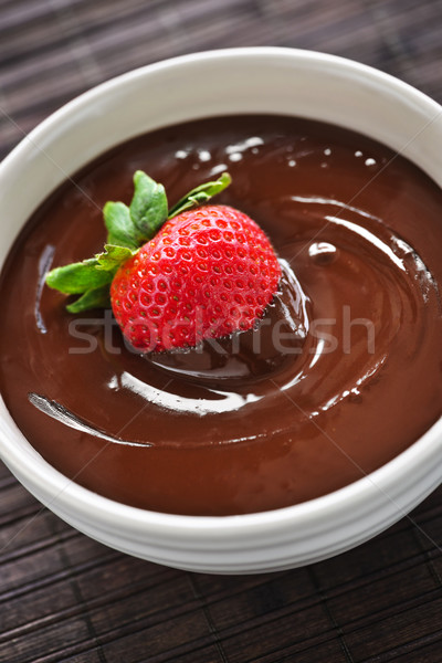 Strawberry dipped in chocolate Stock photo © elenaphoto