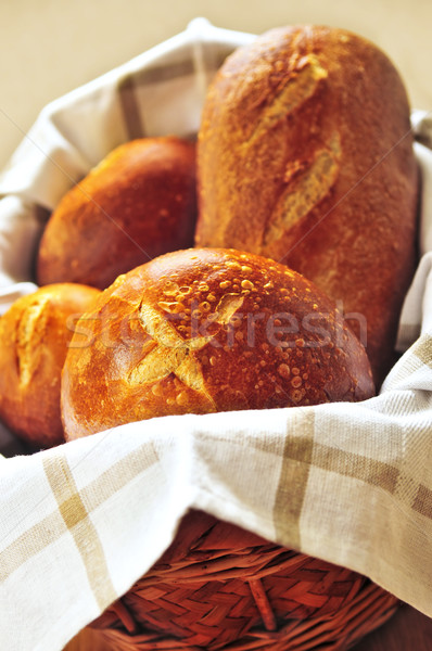 Bread in basket Stock photo © elenaphoto