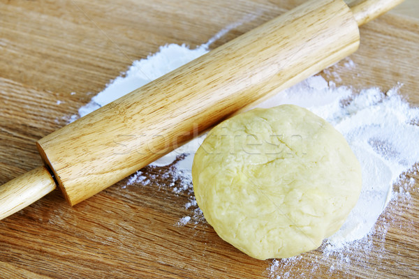 Rolling pin and cookie dough Stock photo © elenaphoto