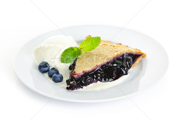 Blueberry pie slice Stock photo © elenaphoto