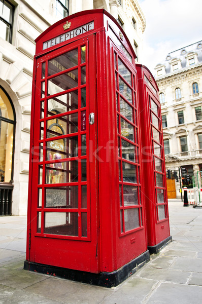 商業照片: 電話 · 箱 · 倫敦 · 二 · 紅色 · 人行道