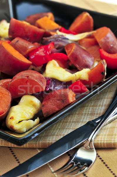 Roasted sweet potatoes Stock photo © elenaphoto