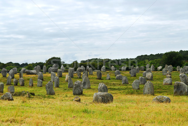 Megalithic monuments in Brittany Stock photo © elenaphoto