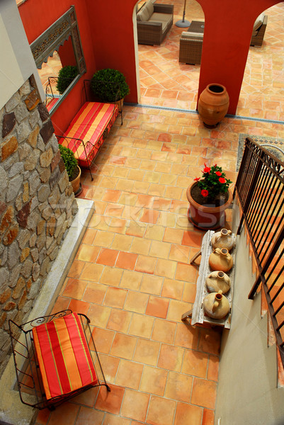 Courtyard of a villa Stock photo © elenaphoto