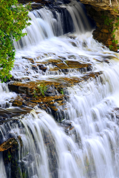 Wodospad piękna naturalnych skała charakter piękna Zdjęcia stock © elenaphoto