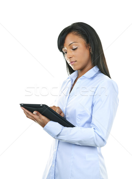 Woman with tablet computer Stock photo © elenaphoto