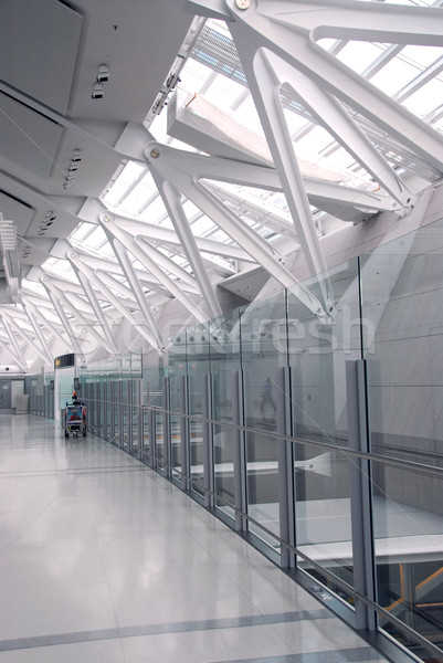 Repülőtér belső modern nemzetközi épület építkezés Stock fotó © elenaphoto