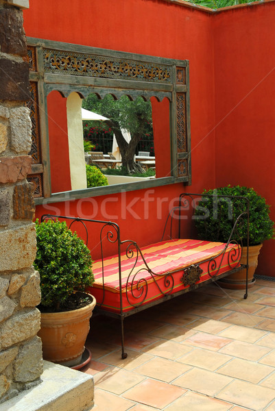 Villa mediterrán francia ház terv otthon Stock fotó © elenaphoto