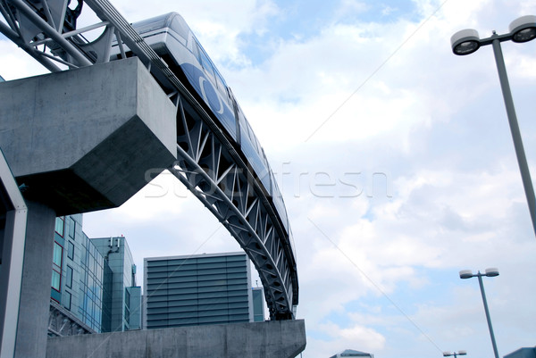 Monorail personas Toronto internacional aeropuerto edificio Foto stock © elenaphoto