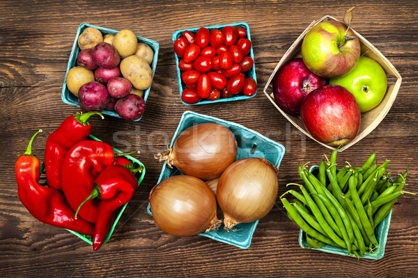 Market fruits and vegetables Stock photo © elenaphoto