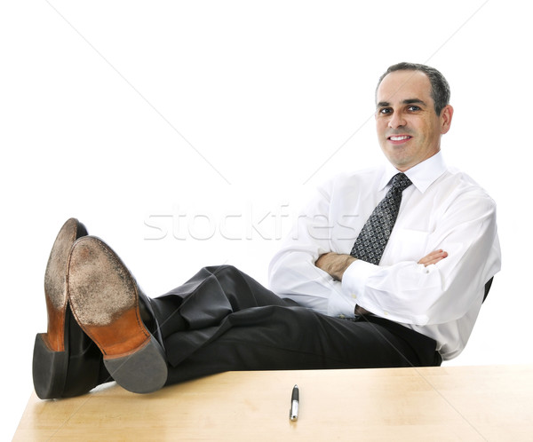Relaxing businessman Stock photo © elenaphoto