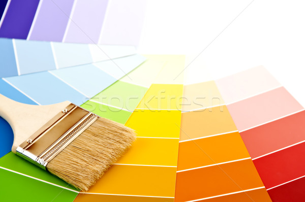Pędzlem kolor karty czyste pędzel tęczy Zdjęcia stock © elenaphoto