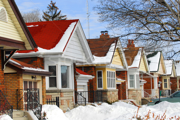 Winter houses Stock photo © elenaphoto