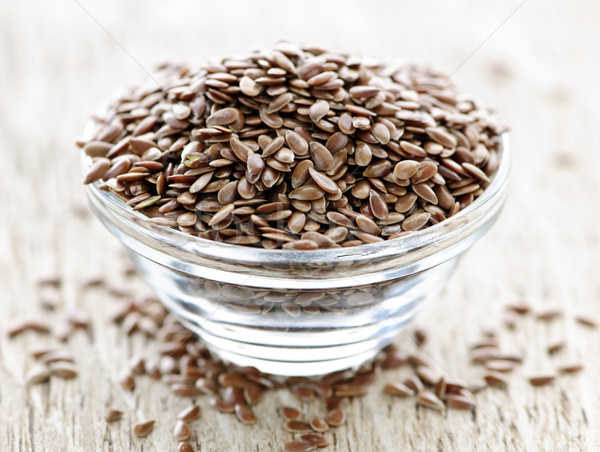 Brown flax seed Stock photo © elenaphoto