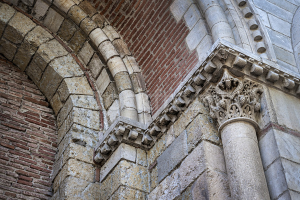 Basílica detalle arquitectónico ladrillo piedra arquitectónico Foto stock © elenaphoto