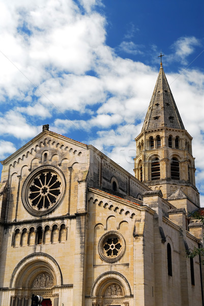 Gothique église France ville sud bâtiment Photo stock © elenaphoto
