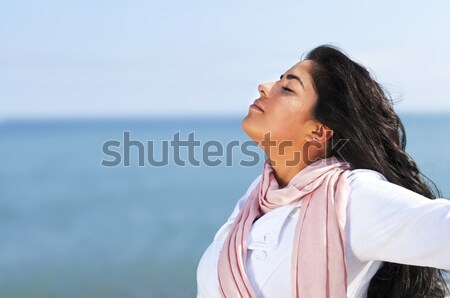 Foto stock: Jóvenes · nativo · americano · hermosa · sonriendo