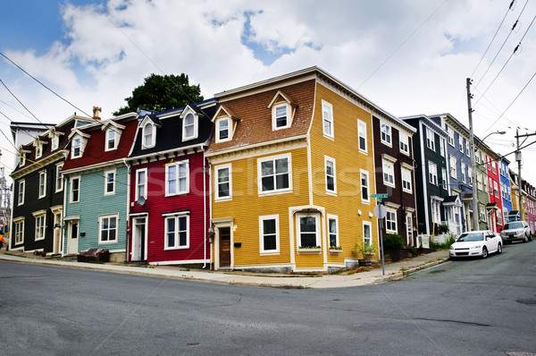 Colorful houses in St. John's Stock photo © elenaphoto