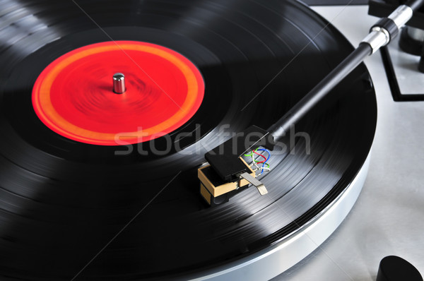 Record placă turnantă vinilin muzică tabel Imagine de stoc © elenaphoto