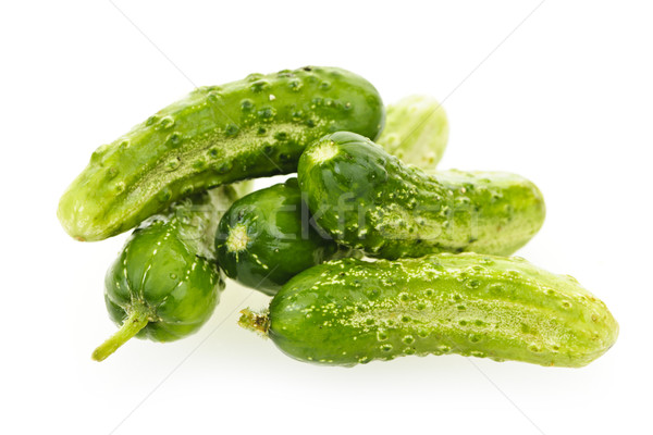 Cucumbers on white Stock photo © elenaphoto