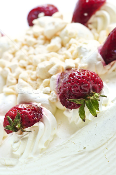Strawberry meringue cake Stock photo © elenaphoto