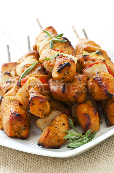 Chicken skewers Stock photo © elenaphoto