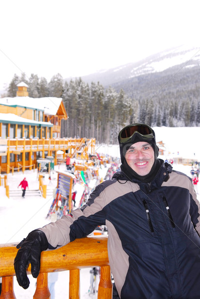 Happy skier Stock photo © elenaphoto