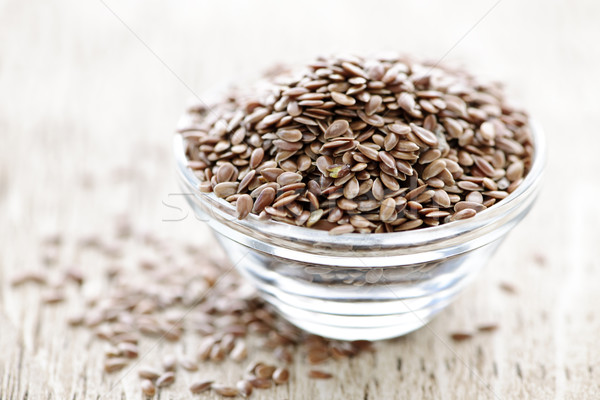 Brown flax seed Stock photo © elenaphoto