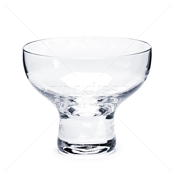 Stock foto: Eis · Gericht · leer · Glas · isoliert · weiß