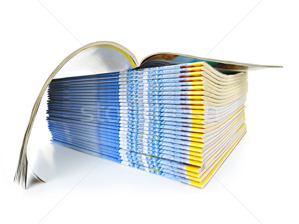 Stack of magazines Stock photo © elenaphoto