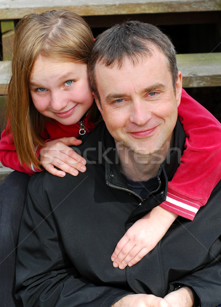 Father daughter portrait Stock photo © elenaphoto