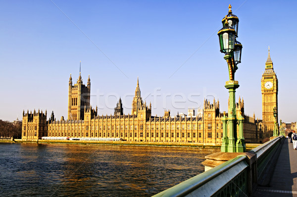 Stockfoto: Paleis · westminster · brug · huizen · parlement · Big · Ben