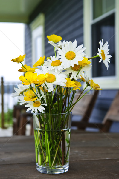 Wildflowers bouquet at cottage Stock photo © elenaphoto