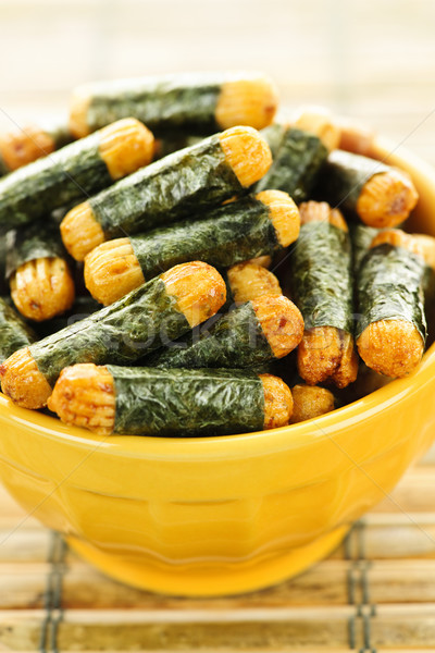 Rice and seaweed crackers Nori Maki Stock photo © elenaphoto