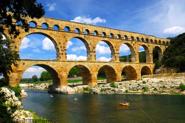 Pont du Gard in southern France Stock photo © elenaphoto