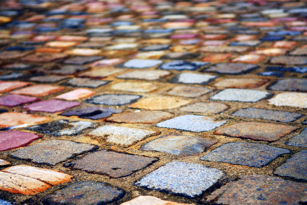 Cobblestone background Stock photo © elenaphoto