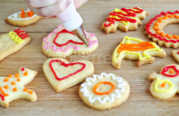 Decorating cookies Stock photo © elenaphoto