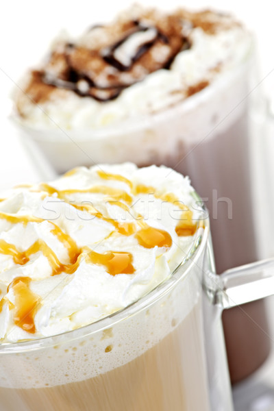 Hot chocolate and coffee beverages Stock photo © elenaphoto