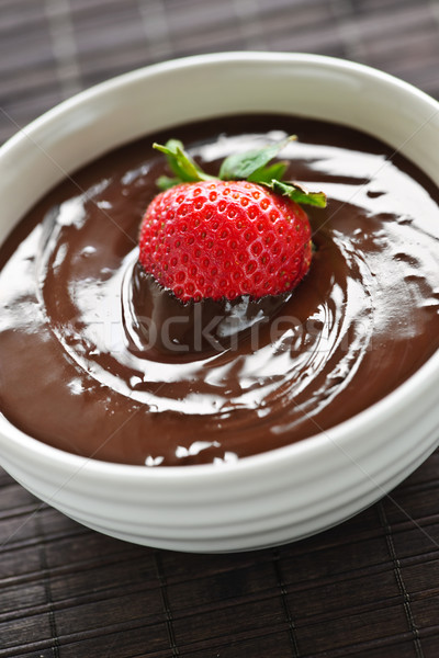 Strawberry dipped in chocolate Stock photo © elenaphoto