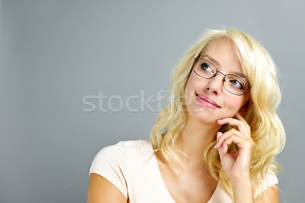 Foto stock: Mulher · óculos · mulher · jovem · óculos